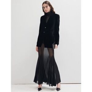 Commense Black Maxi Skirt